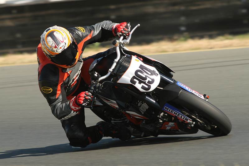 GoGo on the KTM Superduke R at speed