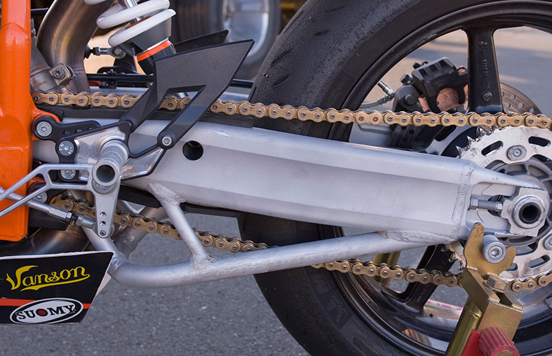 Dannyboy Swingarm bracing. Boydbuilt