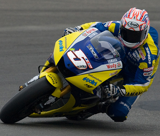 Colin Edwards atop the Cork Screw